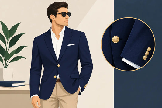 Gold Button Blazer Style for Modern Gentlemen