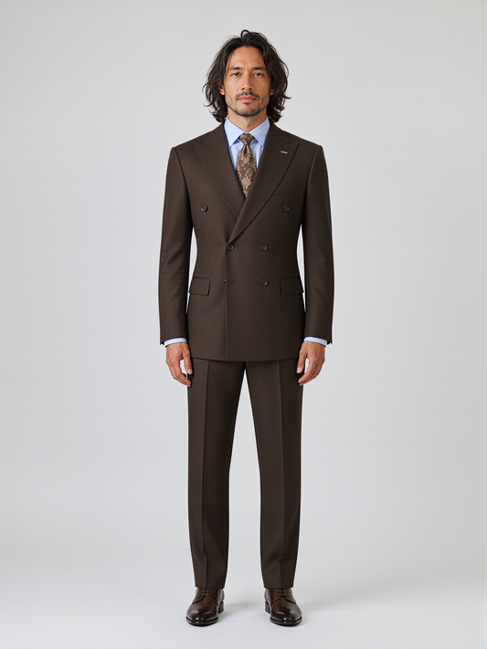 Brown Double-Breasted Suit – Zweireiher Anzug Braun | Harrison E Milano Berlin