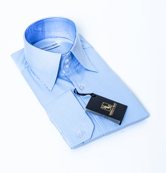 Blue & White Striped Dress Shirt
