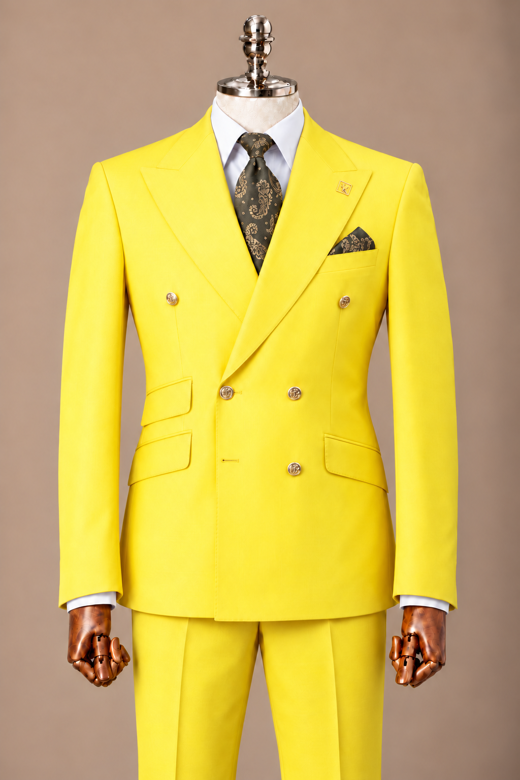 Bright Yellow Double-Breasted Suit – Zweireiher Anzug Gelb | Harrison E Milano Berlin