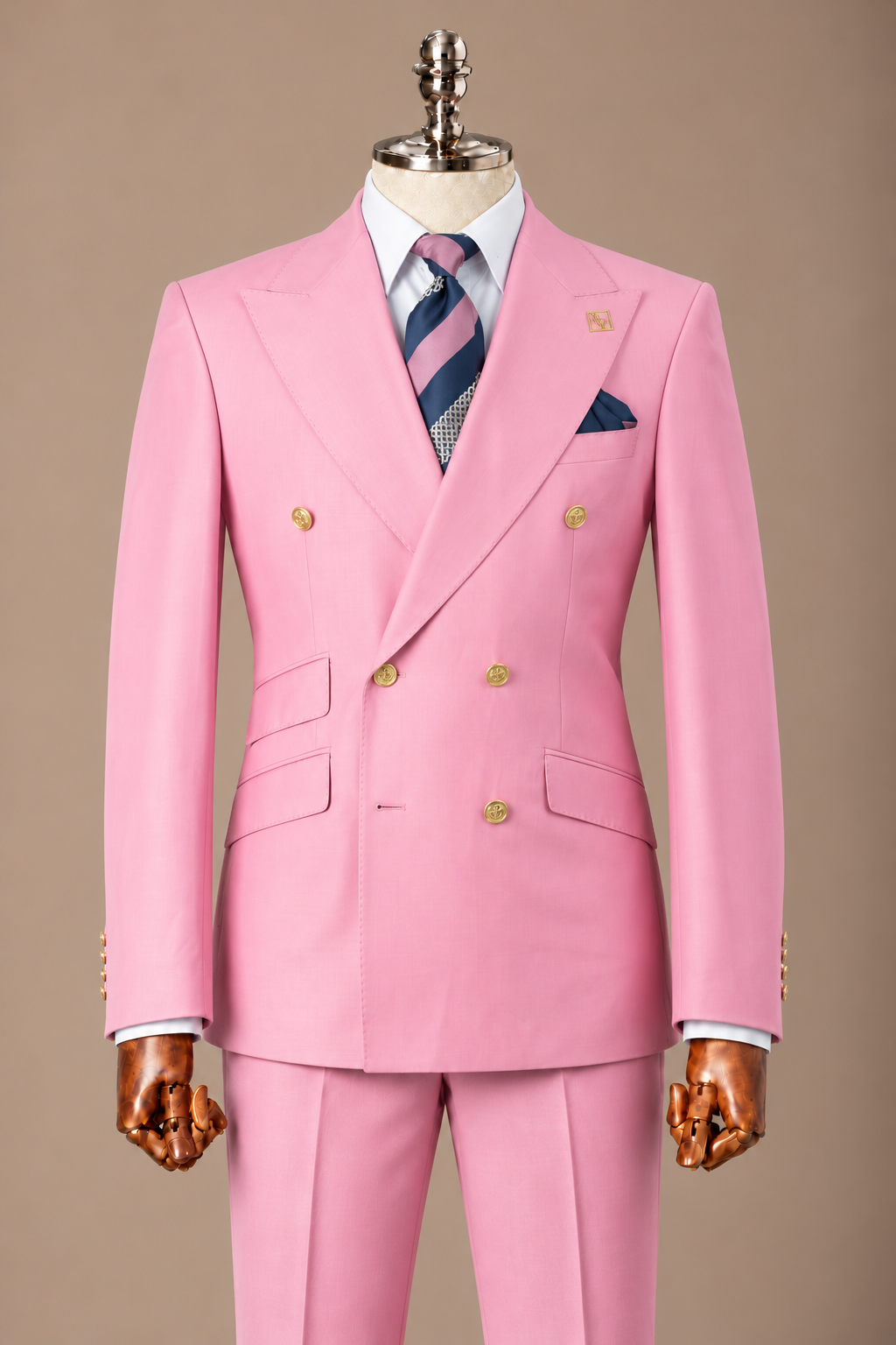 Light Pink Double-Breasted Suit – Zweireiher Anzug Hellrosa | Harrison E Milano Berlin