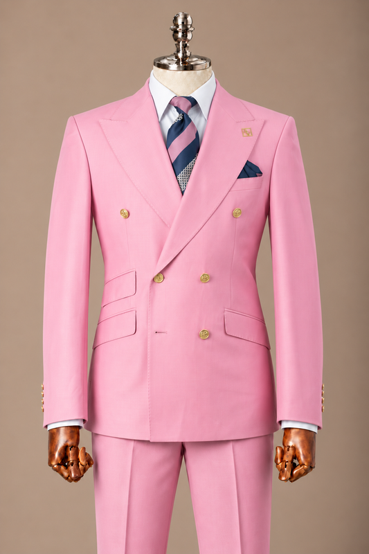 Light Pink Double-Breasted Suit – Zweireiher Anzug Hellrosa | Harrison E Milano Berlin